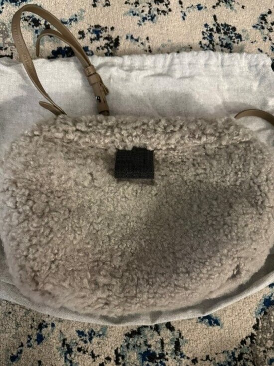 Brunello Cucinelli Handbags - NEW NWOT MONGOLIAN LAMB SHEARLING BRUNELLO CUCINELLI CROSSBODY BAG
